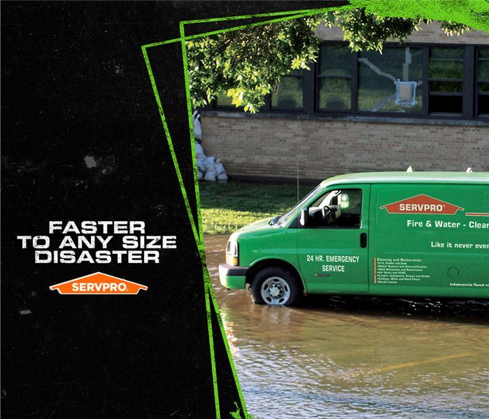 servpro van fast to..disaster poster