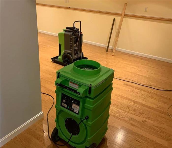 SERVPRO Equipment Drying Wood Floors